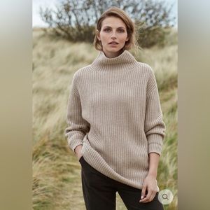 IN SEARCH OF Poetry Cotton/Wool Oversize Sweater Sz 4 in Soft Fawn